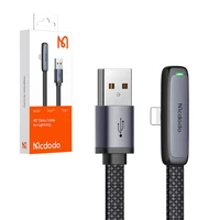 "Mcdodo CA-2791" 1,8 m ilgio USB ir "Lightning" kampinis kabelis (juodas)