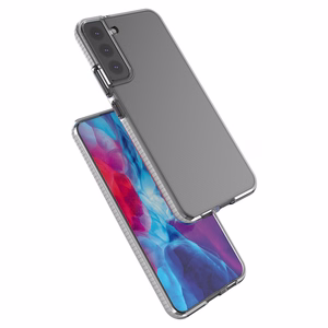 Spring Case dėklas su spalvotu rėmeliu Samsung Galaxy S22+ (S22 Plus) juodas