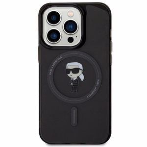 Karl Lagerfeld KLHMP15XHFCKNOK iPhone 15 Pro Max 6.7" чёрный/чёрный жёсткий чехол IML Ikonik MagSafe