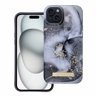 FORCELL F-PROTECT Mirage dėklas telefonui suderinamas su MagSafe IPHONE 15 Plus marmuro rūkas