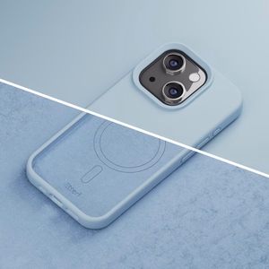 "Etteri" silikoninis "Mag" dėklas iPhone 14 6,1" šviesiai mėlynas