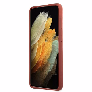 Dėklas telefonui Mercedes Silikoninis Line dėklas Samsung Galaxy S21 raudonas
