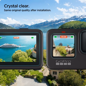 Spigen Glass.tR Slim grūdinto stiklo ir plėvelės 2 dalių rinkinys GoPro Hero 9 / 10 / 11 / 12 - skaidrus