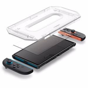 Spigen Glas.Tr "EZ FIT" grūdintas stiklas 2 vnt komplektas Nintendo Switch 2 - Skaidrus