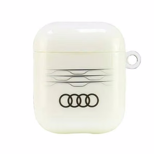 Audi IML geometrinis raštas dėklas AirPods 1 / 2 - baltas