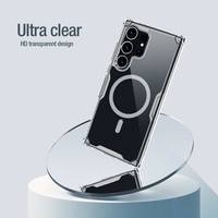 Nillkin Nature Pro šarvuotas dėklas su magnetiniu žiedu Samsung Galaxy S24 Ultra telefonui - baltas