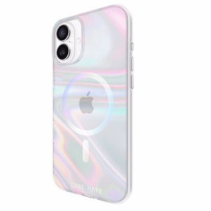 Case-Mate Soap Bubble MagSafe dėklas, skirtas iPhone 16 Plus, vaivorykštinis