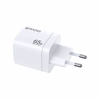 BWOO CDA147PD sieninis įkroviklis 65W 2x USB-C prievadas + USB-A, baltas