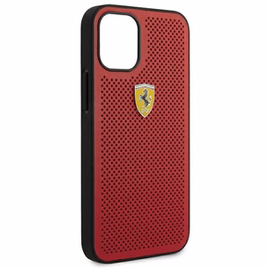 Ferrari FESPEHCP12SRE iPhone 12 mini 5.4 raudonas kietas dėklas On Track perforuotas