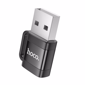 Adapter OTG USB A to USB C Hoco 3A UA31D black