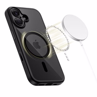 "Tech-Protect Magpeak Magsafe CC" dėklas "iPhone 17" - skaidrus, juodas