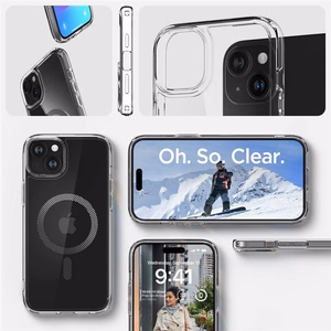 Spigen Ultra Hybrid Magnetinis dėklas telefonui su MagSafe iPhone 15 Plus - anglies spalvos