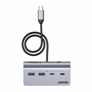 UNITEK aliuminio USB-C šakotuvas 2x USB-A 2x USB-C 5Gbps