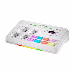 Fifine SC8W RGB žaidimų mikšeris (baltas)