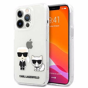 Karl Lagerfeld Karl & Choupette dėklas telefonui iPhone 13 Pro Max 6.7" - permatomas
