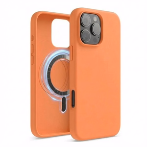 Telefono dėklas „TM MagSafe Silicone“ skirtas iPhone 13 / Peach /