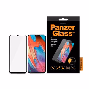 PanzerGlass E2E Reguliarus grūdintas stiklas Samsung Galaxy A41 - su juodu rėmeliu