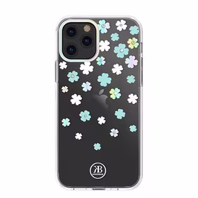 Kingxbar Lucky Series dėklas, dekoruotas originaliais Swarovski kristalais, iPhone 12 mini – skaidrus (Dobilas)