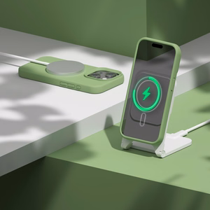 "Etteri" silikoninis "Mag" dėklas iPhone 14 6,1" šviesiai žalias