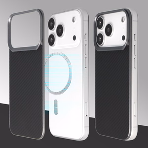 Liavec Carbon Layer Magsafe Aramid Fiber dėklas skirtas Iphone 17 Pro Max juodas
