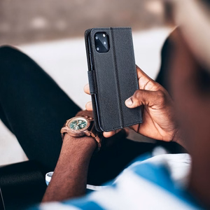 FANCY knyginis dėklas telefonui HUAWEI P Smart 2019 juodas