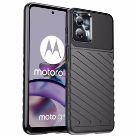 Thunder dėklas Motorola Moto G13 silikoninis šarvuotas dėklas juodas