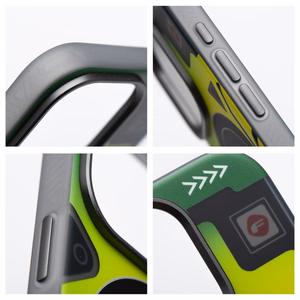 Dėklas telefonui FORCELL F-PROTECT su dviejų sluoksnių 4D technologija, militarinio kritimo testo suderinamas su MagSafe skirtas IPHONE 16 PRO MAX žalias