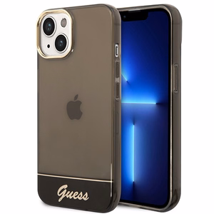 Guess GUHCP14MHGCOK iPhone 14 Plus 6.7 "juodas/juodas kietas dėklas Translucent