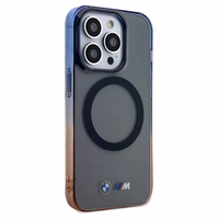 BMW Gradient Bumper Magnetinis dėklas telefonui iPhone 15 Pro Max - pilkas