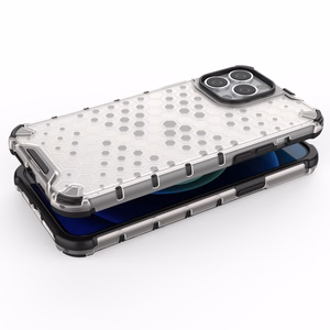 Honeycomb Case броневой чехол с TPU бампером для iPhone 13 Pro Max зелёный