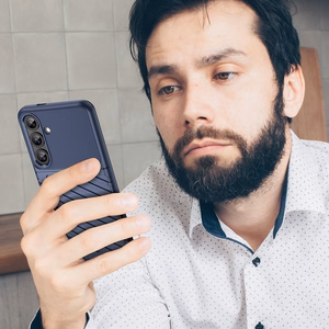 Griaustinio dėklas Samsung Galaxy S25+ silikoninis šarvuotas dangtelis - mėlynas