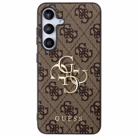 Guess 4G Big Metal Logo dėklas telefonui Samsung Galaxy S24 - rudas