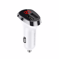 Borofone automobilinis įkroviklis BZ15 Auspicious - 2xUSB - 2,4A su USB to MicroUSB kabeliu baltas