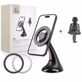 "Tech-Protect N56" automobilinis laikiklis prietaisų skydeliui, priekiniam stiklui arba oro ventiliacijos angai - juodas