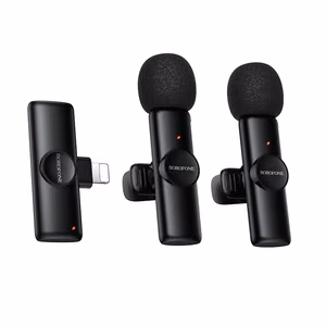 Borofone Lavalier wireless microphone BFK16A Winner Lightning black - 2 pieces