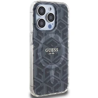 Guess IML GCube Magnetinis dėklas iPhone 15 Pro - juodas