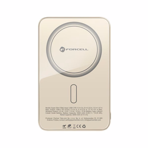 Išorinė baterija saderinta su MagSafe Forcell F-Energy SuperSlim F5K8 QC4.0 PD3.0 15W 5000 mAh titano dykumos spalva