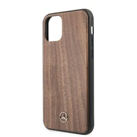 Mercedes Wood Line Walnut dėklas iPhone 11 Pro Max - rudas