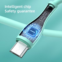 Joyroom Bowling duomenų kabelis S-2030M8 USB-A / micro USB 3A 2m - žalias