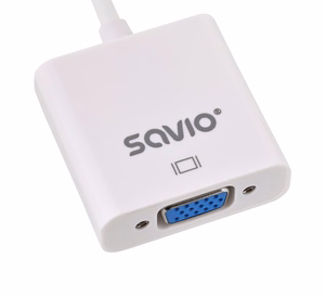 SAVIO HDMI (M) į VGA (F) adapteris baltas CL-201