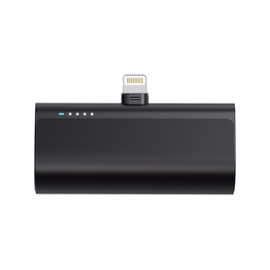 Išorinė baterija Blue Star 5000 mAh su įmontuotu jungtimi Lightning 2,1A W0556P juoda