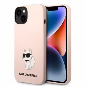 Karl Lagerfeld KLHCP14MSNCHBCP iPhone 14 Plus 6.7" kietasis dėklas rožinis/rožinis Silikoninis Choupette