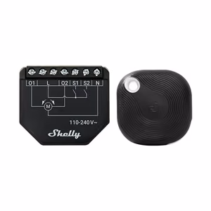 WiFi žaliuzių/užuolaidų valdiklis Shelly Shutter + BLU Button Tough 1