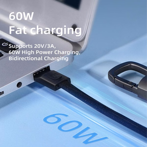 Tech-Protect Ultraboost DNA laidas su pakabuku USB-C PD 60W / 3A - pilkas