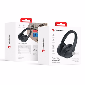 Belaidės ausinės ant ausų Forcell F-Audio TWS Vibe ANC + TUYA APP juodos