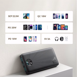 Išorinė baterija Power Bank Joyroom JR-PBF15 22.5W 10000mAh juoda