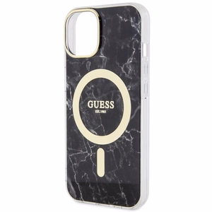 Guess GUHMP14MPCUMAK iPhone 14 Plus 6.7" Dėklas telefonui juodas marmuras magnetinis