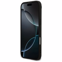 Guess 4G žiedinis klasikinio logotipo magnetinis dėklas telefonui iPhone 17 Air - juodas