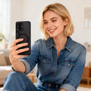 Tech-Protect Magmat MagSafe Dėklas for Samsung Galaxy S26 Ultra - skaidrus juodas