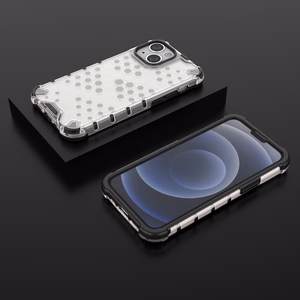 Honeycomb Case броневой чехол с TPU бампером для iPhone 13 mini прозрачный